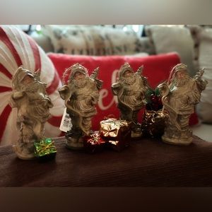 NWT 4 Vintage Christmas Santa Claus Ornament